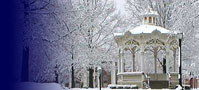 Medina gazebo in the snow